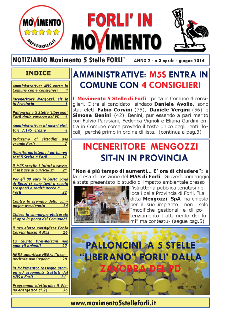 3 Notiziario M5S FORLI Anno II n.3 aprile - giugno 2014-1