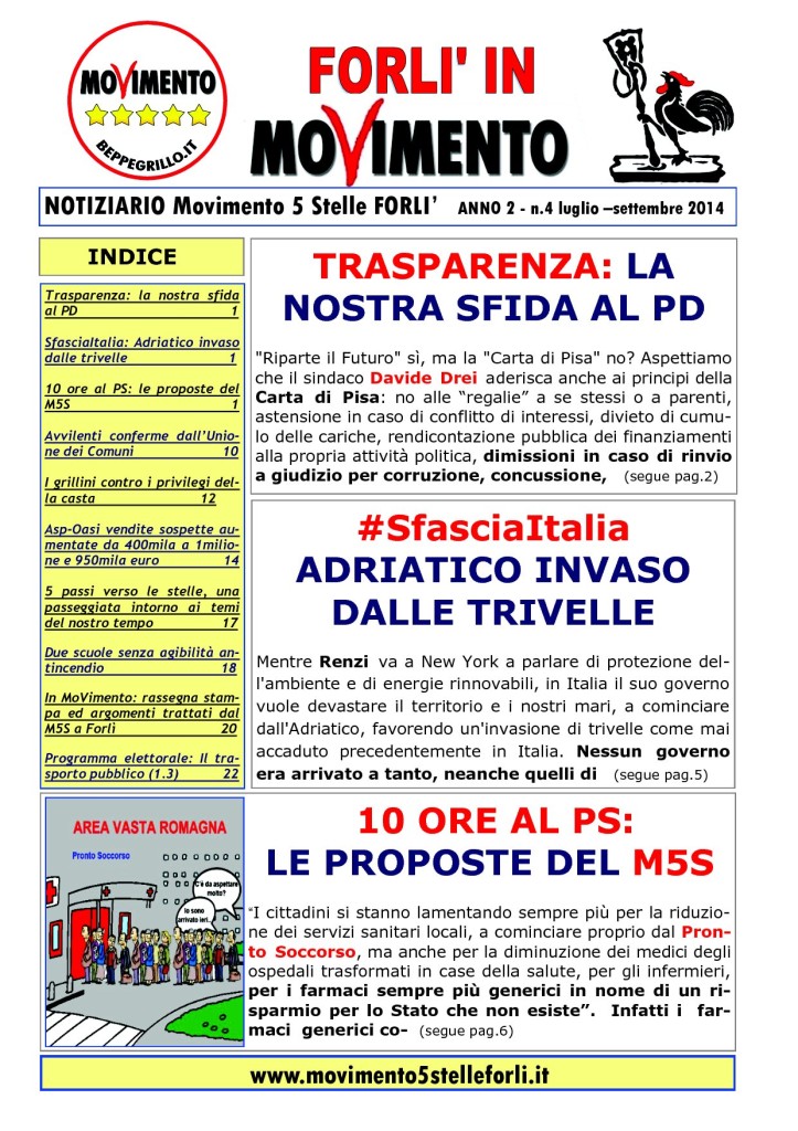 4 Notiziario M5S FORLI luglio - settembre 20141