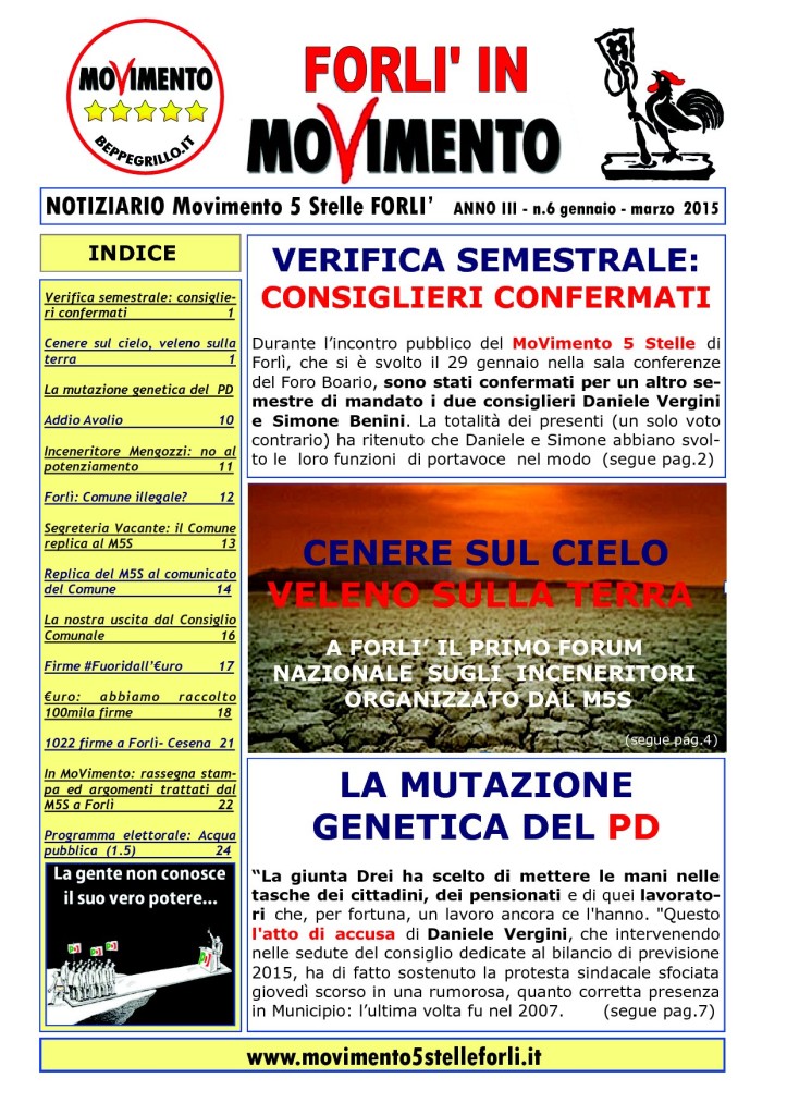6 Notiziario M5S FORLI gennaio- marzo 20151