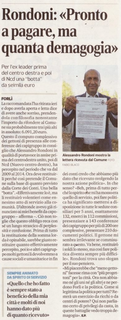 2017-09-06 - corriere - rondoni pronto a pagare ma quanta demagogia