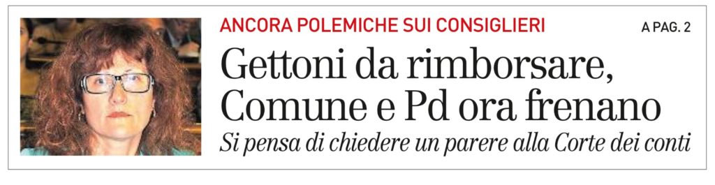 2017-09-16 - carlino - gettoni da rimborsare pd e comune ora frenano