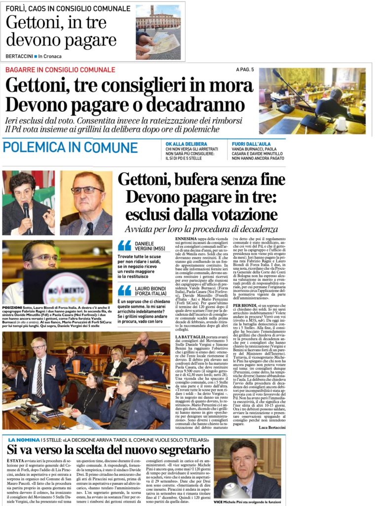 2018-01-31 - carlino - gettoni tre consiglieri in mora devono pagare o decadranno