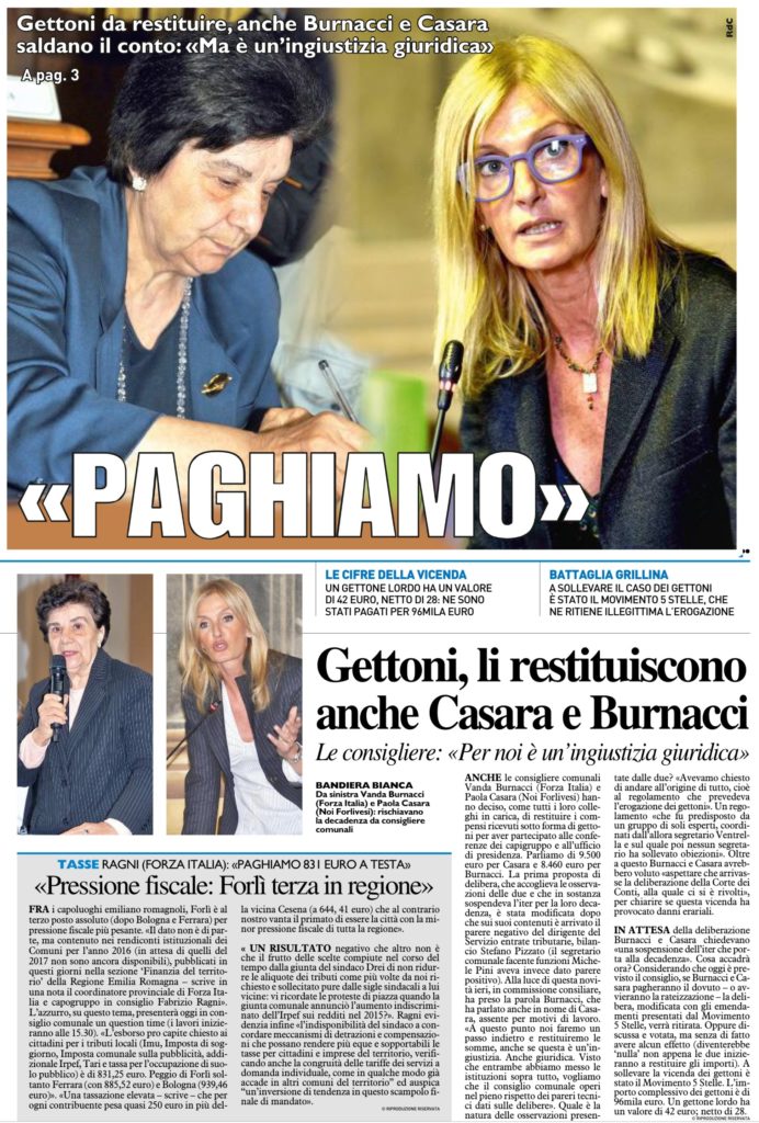 2018-03-13 - carlino - Gettoni li restituiscono anche Casara e Burnacci
