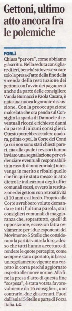 2018-03-14 - corriere - gettoni ultimo atto ancora fra le polemiche